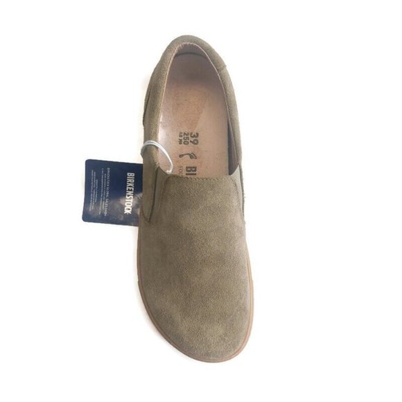 Birkenstock Oswego Suede Leather Loafers Womens Size 8 Mens 6 EU 39 Faded Khaki - Picture 2 of 9